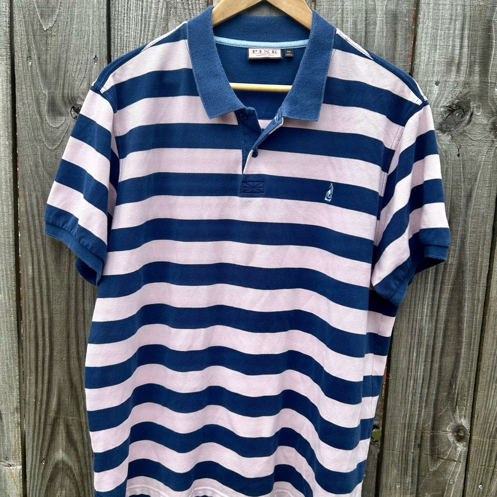 Mens Thomas Pink PINK Striped Polo XXL